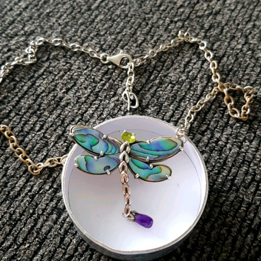 Carolyn pollack dragonfly multi-stone necklace